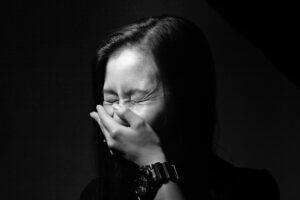 woman laughing